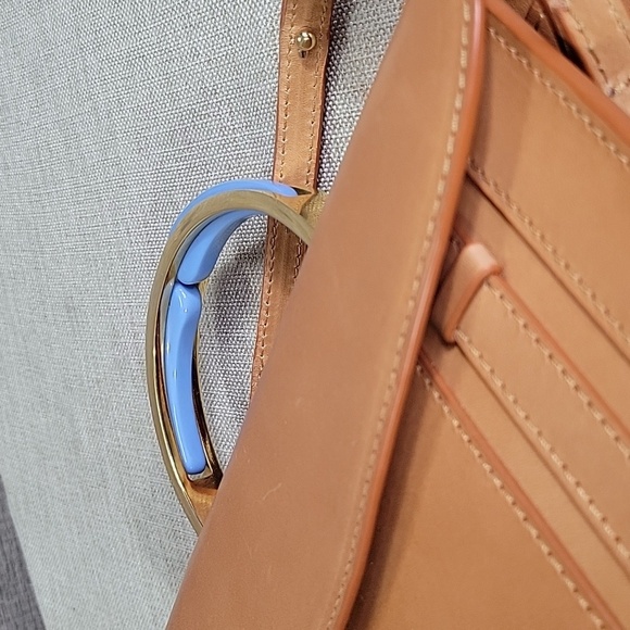 Mansur Gavriel Tan Leather Small Satchel Clutch Crossbody Shoulder Bag - Picture 8 of 12